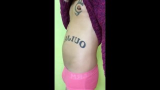 Alien is still inside me , everytime I look! Belly bloat fetish pregnant