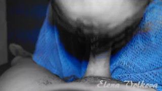 POV blowjob with cumshot ending (Hot blue lips)