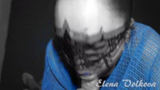 POV blowjob with cumshot ending (Hot blue lips)