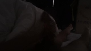 Early Morning stroking my thick hairy rod