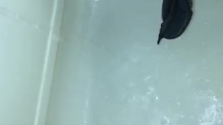 Cumming in the shower