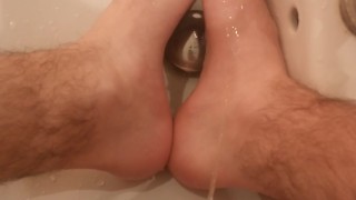 boy Piss on Feet Just Pissing on my feets