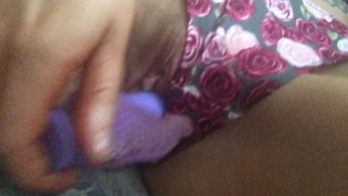 playing with my vibrator before selling my cum soaked panties
