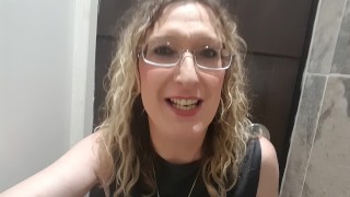 Pissing in the toilets and having a taste. Essex Girl Lisa is at it again