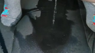 Steamy Car Piss - Got My Socks All Messy Too!