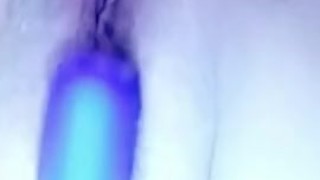 Vibrator on my fat juicy clit