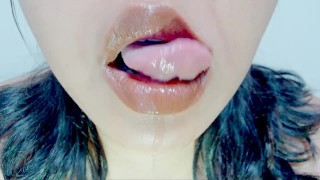 ASMR: Sensual Tongue, Drool, and Soft Moans
