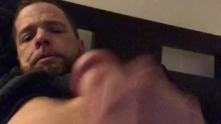 Had to beat my big cock b4 bed, every night it’s not getting sucked!!