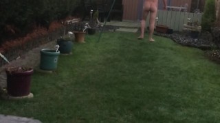 Naked in the garden