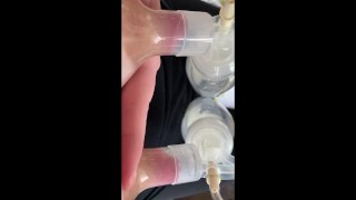 Pumping breasts POV