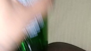 Horny with no toy. Squirting on object