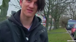  CZECH HUNTER 405 - Emo Looking Stud Gets A Fat Dick Up His Tight Hairy Ass
