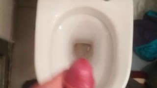 Just a cumshot over the toilet bowl