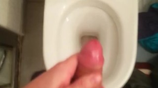 Just a cumshot over the toilet bowl