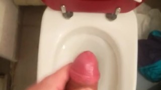 Just a cumshot over the toilet bowl