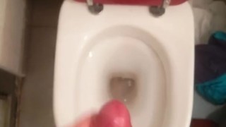Just a cumshot over the toilet bowl