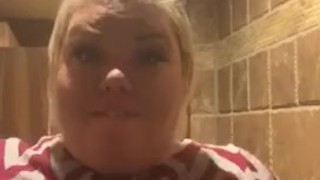BBW off from work dance (titty drop)