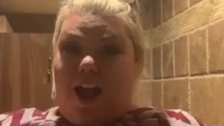 BBW off from work dance (titty drop)