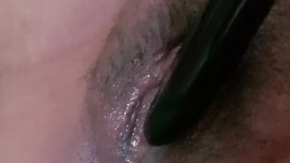 sluts pussy creaming all over her brush