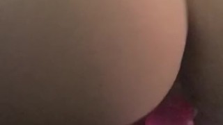 Fit white girl rides her dildo