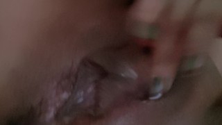 Horny Latina home alone, fingering & playing with her wet pussy