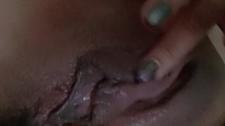 Horny Latina home alone, fingering & playing with her wet pussy