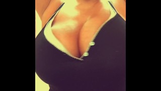 Oiling my massive tits
