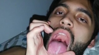 Jerking off POV and eating my own cum - Camilo Brown