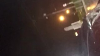 Quick piss outside at a Public gas station