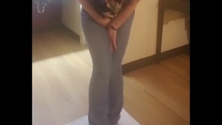 Pee Desperation and Jeans Wetting