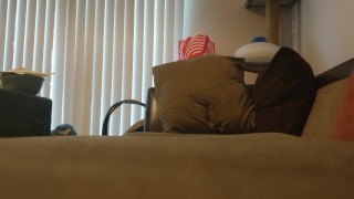 I sit down on the couch and watch you masturbate then I get up and leave