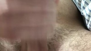 Straight hung businessman blows load at work in dress shirt