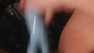 Getting fucked by toy made to cum