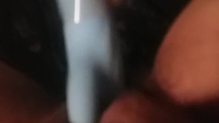 Getting fucked by toy made to cum