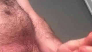 Solo male masturbation tease in the bathroom
