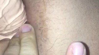 Milking and toying ass with big toy