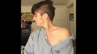 Ftm using clit pump on t-cock and explaining process and bottom growth