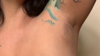 Shaving my armpits and getting them nice and smooth for you