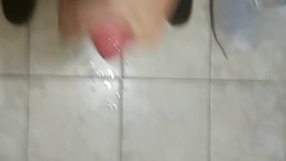 masturbation and cum with pantyhose