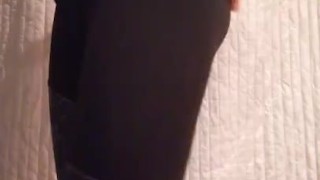 Wearing a Yoga Running Pants by