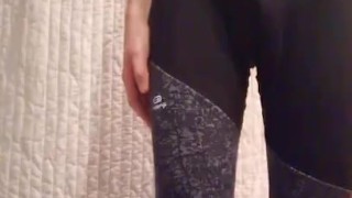 Wearing a Yoga Running Pants by