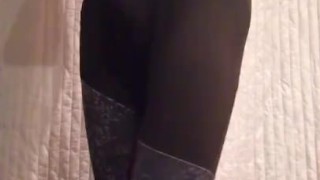 Wearing a Yoga Running Pants by
