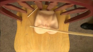 Dominatrix Spanking And Caning Rubber Pussy