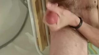masturbation and cum in bathroom