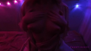 Shy teen touches her nipples with ice cube