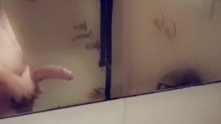 Pulling my cock on Snapchat to wife's friends while wife is in the shower