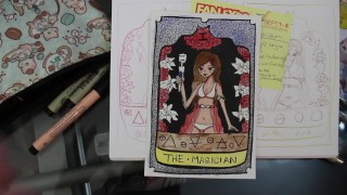 Q n A - Art Timelaps - The Magician Tarot Card