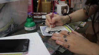 Q n A - Art Timelaps - The Magician Tarot Card