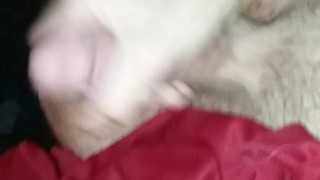 Slow stroking. Making love to my dick after sex chat with Angel. Hot cum!