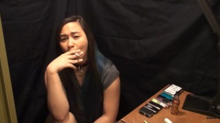 Miss Dee Nicotine Self Human Ashtray and Power Smoking Herself to Death!